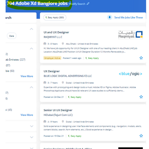 Adobe XD internship jobs in Indore