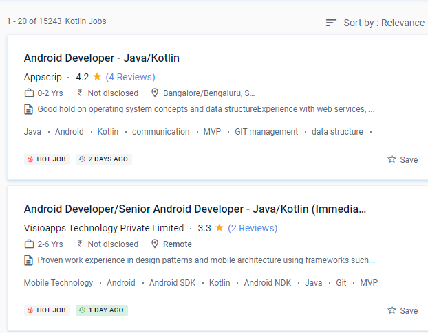 Android internship jobs in Coimbatore