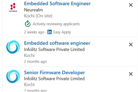 Embedded Systems & Edge AI internship jobs in Trivandrum