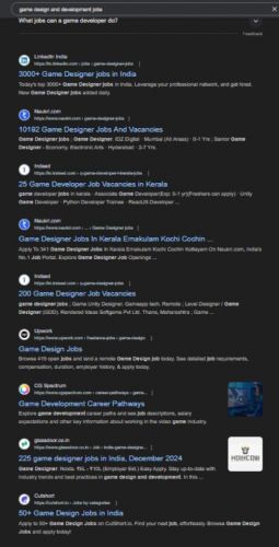Game Design and Development internship jobs in Bangalore