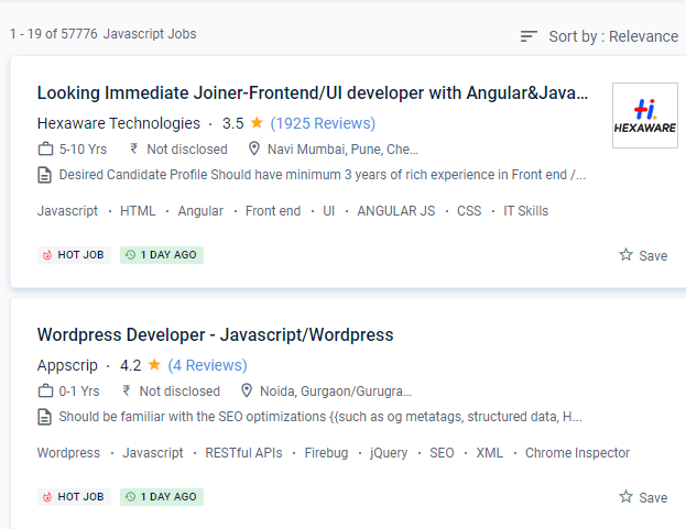 JavaScript internship jobs in Pune