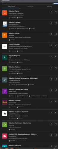 Robotics internship jobs in Bangalore