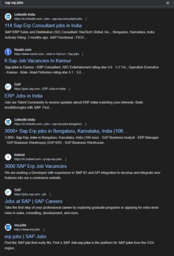 SAP ERP internship jobs in Jaipur