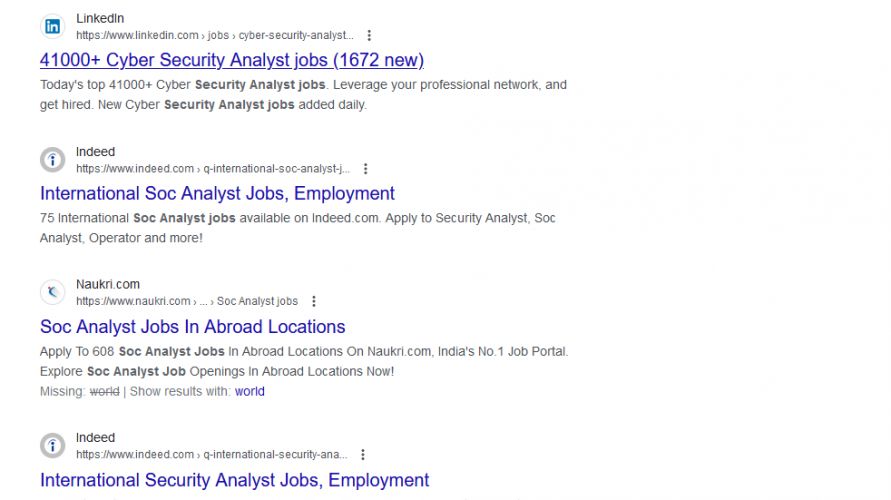 SOC Analyst internship jobs in Navi Mumbai