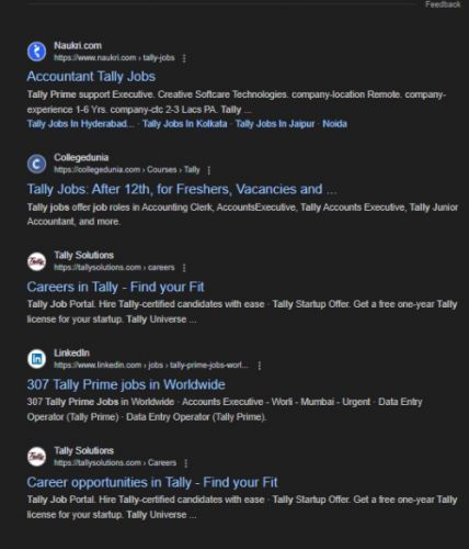 Tally Prime internship jobs in Kalyan