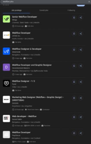 Webflow internship jobs in Jaipur